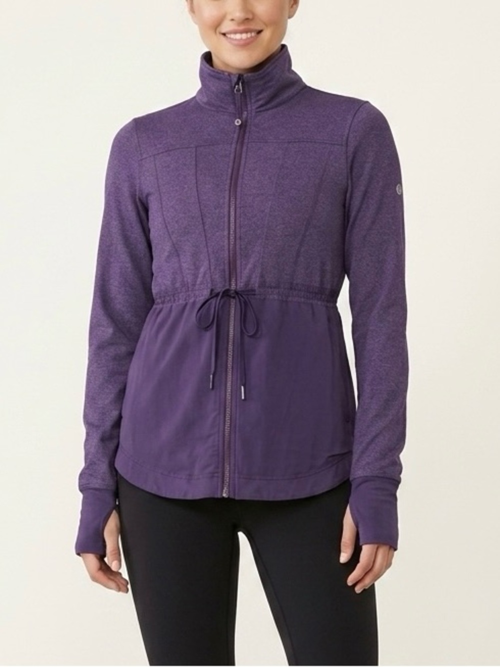 Lululemon Inner Peace Reversible Full Zip Workout Jacket, Concord Grape, S/M - Picture 2 of 15